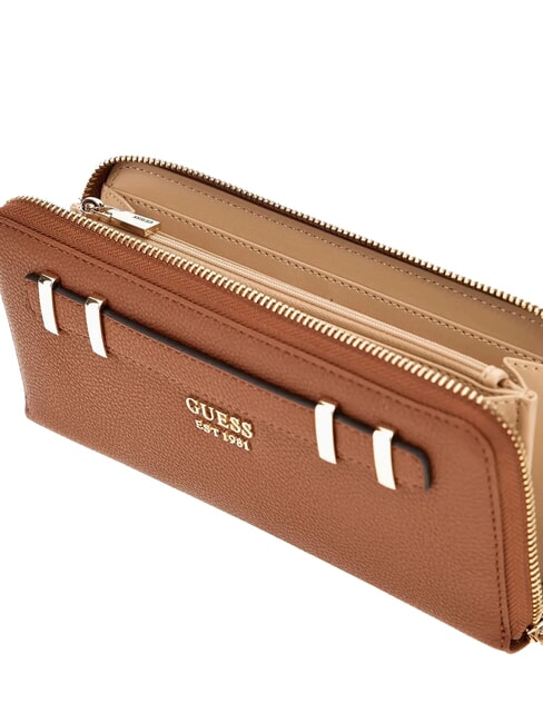 GREGORIA Große Geldbörse mit Rundum-Reißverschluss und Handgelenksschlaufe COGNAC - Brieftaschen Damen