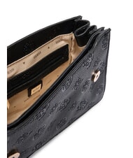 GUESS CRESIDIA II Umhängetasche mit Überschlag schwarzes Logo - Damentaschen - 5