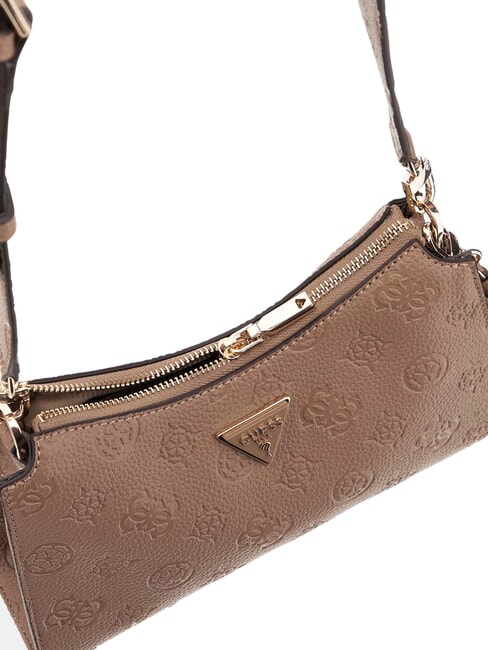 CRESIDIA II Umhängetasche mit Reißverschluss Logo in dunklem Taupe - Damentaschen