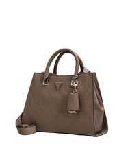 GUESS CRESIDIA II Handtasche mit Schultergurt Logo in dunklem Taupe - Damentaschen - 2