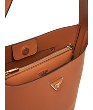 GUESS MERIDIAN 2 Beuteltasche mit Beutel COGNAC - Damentaschen - 8