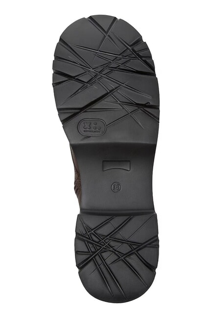 MILAH Stiefeletten aus Leder dunkelbraun - Damenschuhe