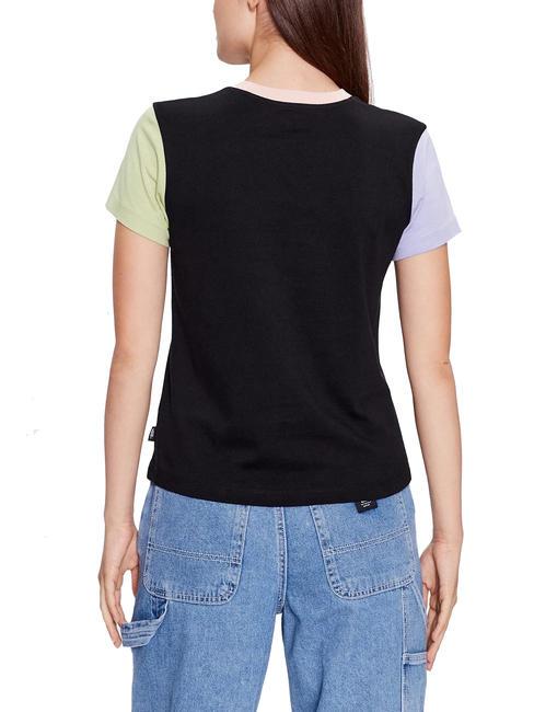 COLORBLOCK Kurzarm-T-Shirt aus Baumwolle schwarz/Winterbirne - T-Shirts und Tops für Damen