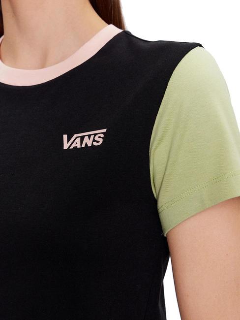 COLORBLOCK Kurzarm-T-Shirt aus Baumwolle schwarz/Winterbirne - T-Shirts und Tops für Damen