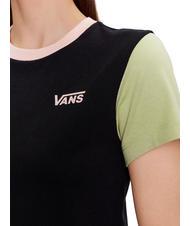 VANS COLORBLOCK Kurzarm-T-Shirt aus Baumwolle schwarz/Winterbirne - T-Shirts und Tops für Damen - 3