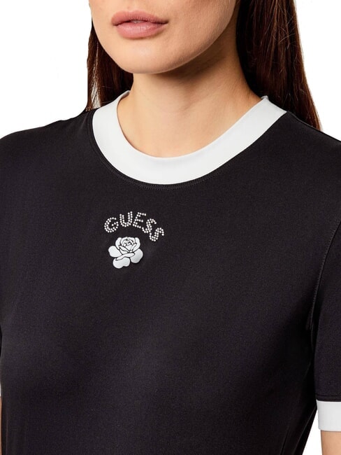 MINI ROSE Slim Fit Kurzarm-T-Shirt jetbla - T-Shirts und Tops für Damen