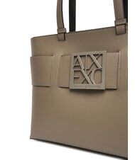 ARMANI EXCHANGE A|X BUCKLE Schulter-Shopper-Tasche Braunbarsch - Damentaschen - 4