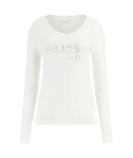 GUESS SAYLOR LOGO  Pullover Seide Taupe - Damenpullover - 5