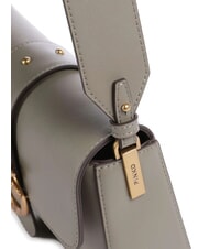 PINKO LOVE ONE SLOUCHY Mini-Umhängetasche aus Leder Walnuss-Antikgold - Damentaschen - 3