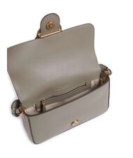 PINKO LOVE ONE SLOUCHY Mini-Umhängetasche aus Leder Walnuss-Antikgold - Damentaschen - 4