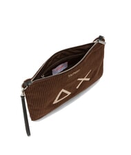 SUN68 CORDUROY Clutch mit Handgelenk- und Schultergurt Braun - Damentaschen - 3