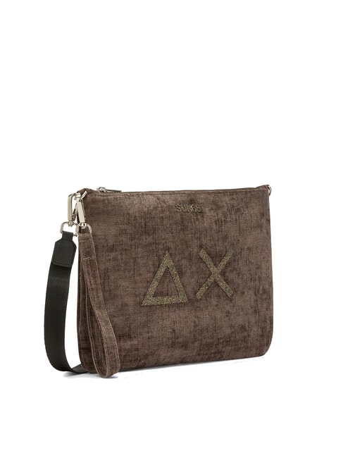 VELVET Clutch mit Polyserin und Schultergurt Dreck - Damentaschen