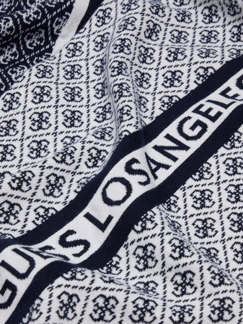 SEVYN 4G LOGO Schal 4 g Creme und Blau - Schals