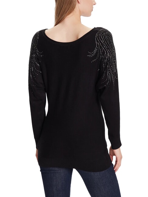 BAT SLEEVE LORETTA Pullover mit U-Boot-Ausschnitt und lockerer Passform jetbla - Damenpullover