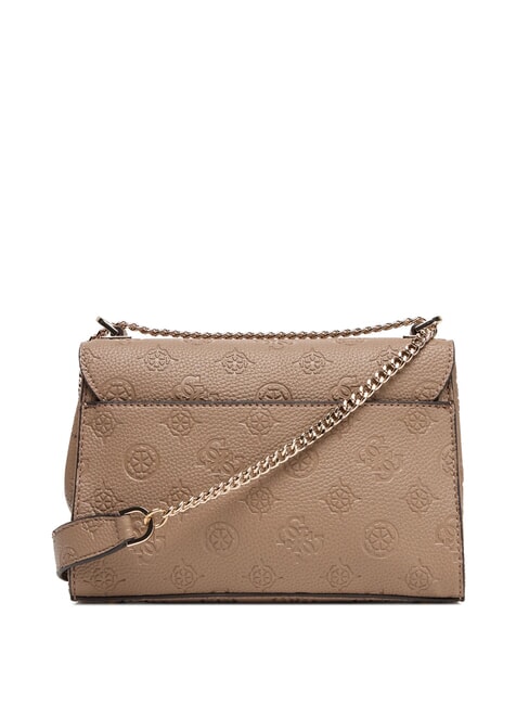 CRESIDIA II Umhängetasche mit Überschlag Logo in dunklem Taupe - Damentaschen