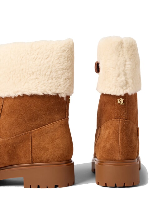 ALLYSON Stiefeletten aus Schaffell und Wildleder Lauren Tan2 - Damenschuhe