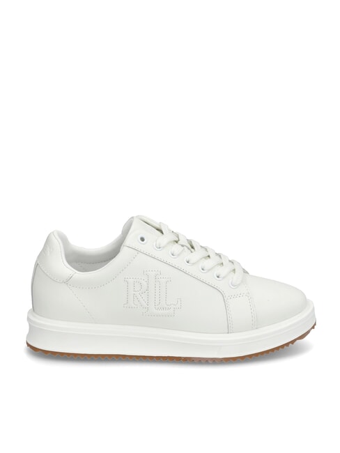 AINSLEY Leder-Sneaker mit gesticktem Logo weiches Weiß - Damenschuhe