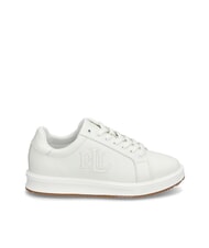 RALPH LAUREN AINSLEY Leder-Sneaker mit gesticktem Logo - Damenschuhe