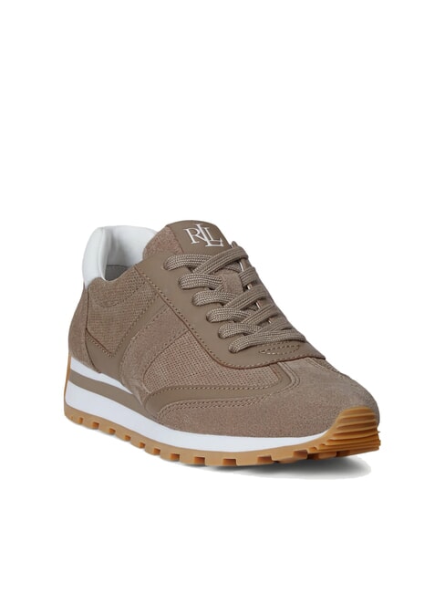 DANI Mikroperforierte Sneakers aus Wildleder taupebraun/taupebraun/weiß - Damenschuhe