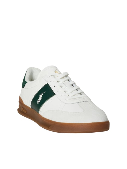 HERITAGE AERA Leder-Sneakers cremewei&szlig;/waldgr&uuml;n - Herrenschuhe