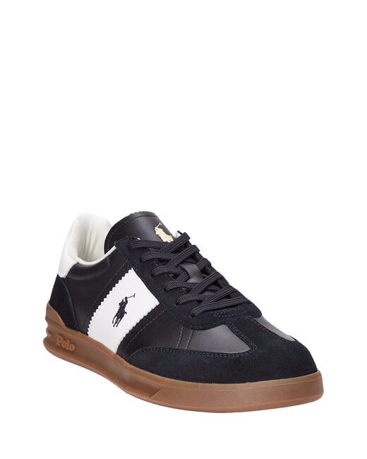 HERITAGE AERA Leder-Sneakers Schwarz-Weiss - Herrenschuhe