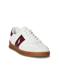 RALPH LAUREN HERITAGE AERA Leder-Sneakers cremewei&szlig;/weinrot - Herrenschuhe - 3