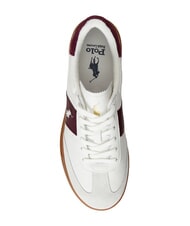 RALPH LAUREN HERITAGE AERA Leder-Sneakers cremewei&szlig;/weinrot - Herrenschuhe - 4