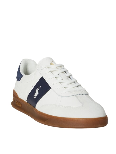 HERITAGE AERA Leder-Sneakers cremeweiß/marineblau - Herrenschuhe
