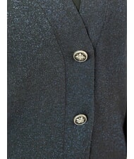 JOHN RICHMOND PEACEFUL Lurex-Cardigan mit Knöpfen Navy blau - Damenpullover - 3