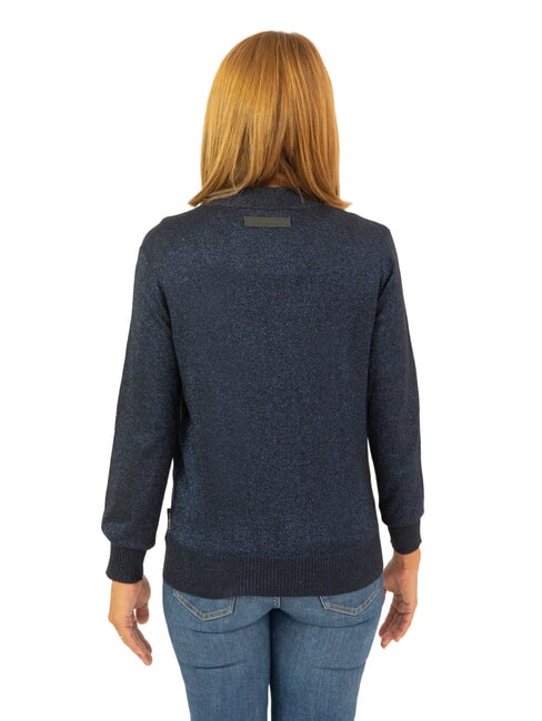 PEACEFUL Lurex-Cardigan mit Knöpfen Navy blau - Damenpullover