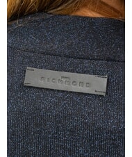 JOHN RICHMOND PEACEFUL Lurex-Cardigan mit Knöpfen Navy blau - Damenpullover - 4