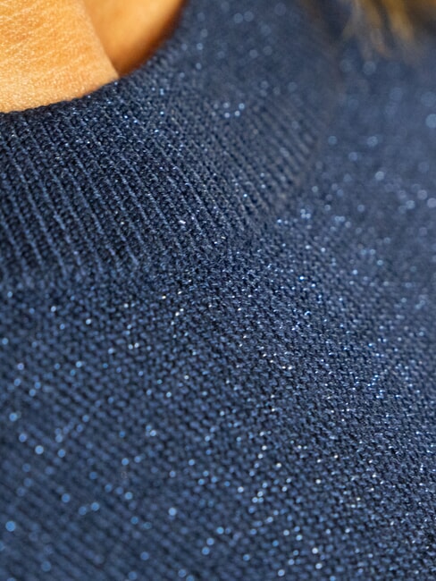 PARANA Lurex-Cardigan mit Rundhalsausschnitt Blau - Damenpullover