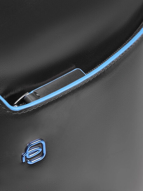 BLUE SQUARE 14" Laptop-Rucksack aus Leder Schwarz - PC-Rucksäcke