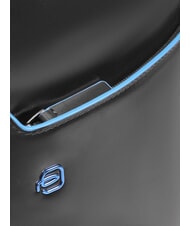 PIQUADRO BLUE SQUARE 14" Laptop-Rucksack aus Leder Schwarz - PC-Rucksäcke - 5