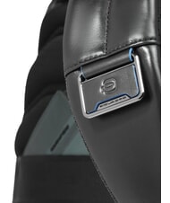 PIQUADRO BLUE SQUARE 14" Laptop-Rucksack aus Leder Schwarz - PC-Rucksäcke - 6