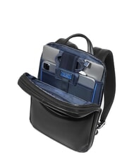 PIQUADRO BLUE SQUARE 14" Laptop-Rucksack aus Leder Schwarz - PC-Rucksäcke - 7