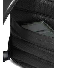 PIQUADRO BLUE SQUARE 14" Laptop-Rucksack aus Leder Schwarz - PC-Rucksäcke - 8