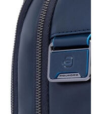 PIQUADRO BLUE SQUARE Fast-Check-Lederrucksack für 15,6"-Laptop Blau - PC-Rucksäcke - 4