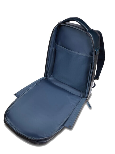 BLUE SQUARE Fast-Check-Lederrucksack für 15,6"-Laptop Blau - PC-Rucksäcke