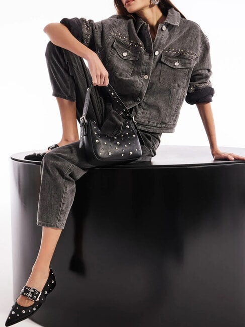 ESTER Kleine Umhängetasche mit Nieten SCHWARZ - Damentaschen