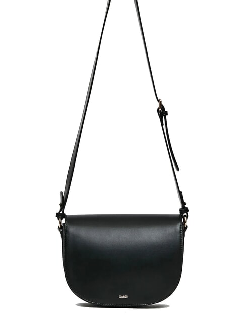 EVELYN Mittelgroße Umhängetasche mit Klappe SCHWARZ - Damentaschen