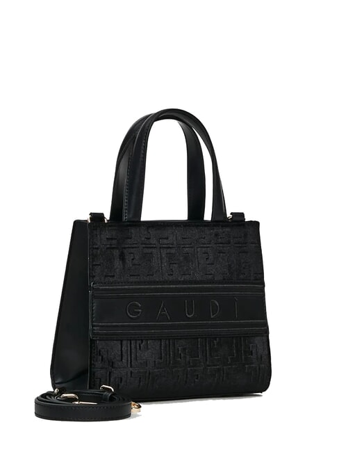 ADA VELUR S Kleine Tasche mit Samteinsätzen SCHWARZ - Damentaschen