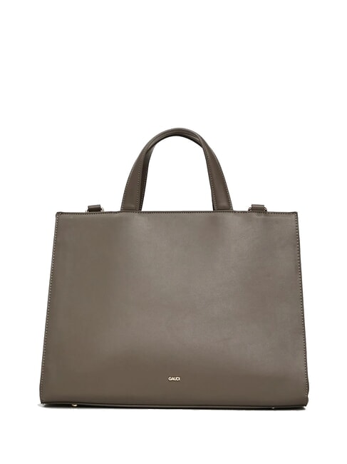 ADA VELUR L Handtasche mit Samteinsätzen Taupe - Damentaschen