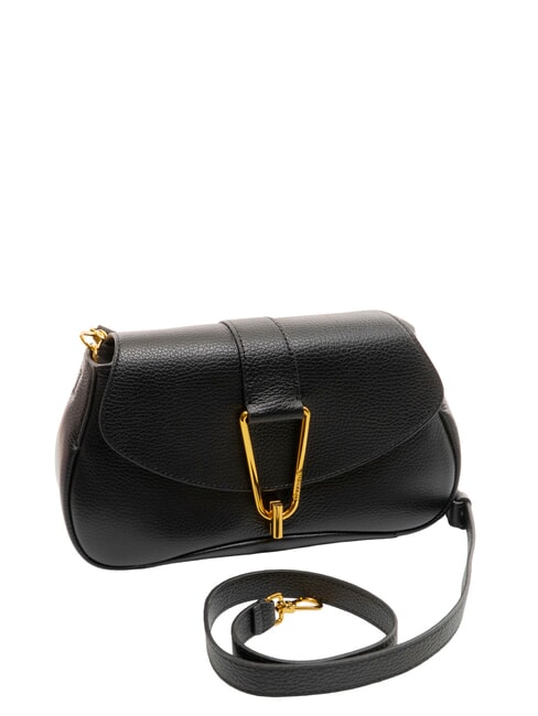 HIMMA Lederhandtasche mit Schultergurt Schwarz - Damentaschen