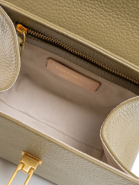 MARVIN Mini-Handtasche aus Leder mit Schultergurt Lorbeergrün - Damentaschen