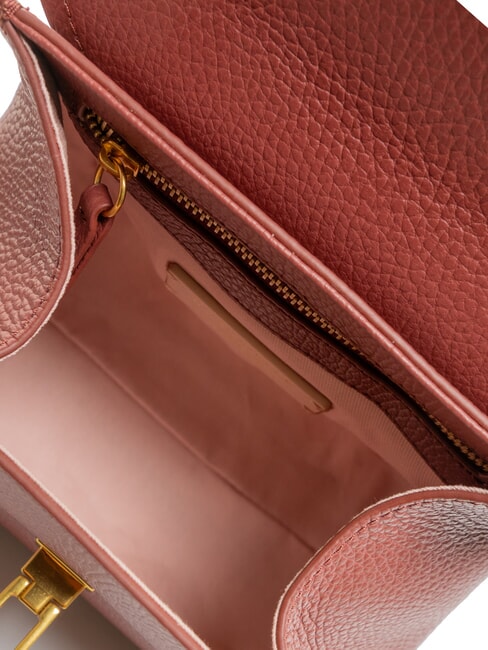 MARVIN Mini-Handtasche aus Leder mit Schultergurt Brandy - Damentaschen