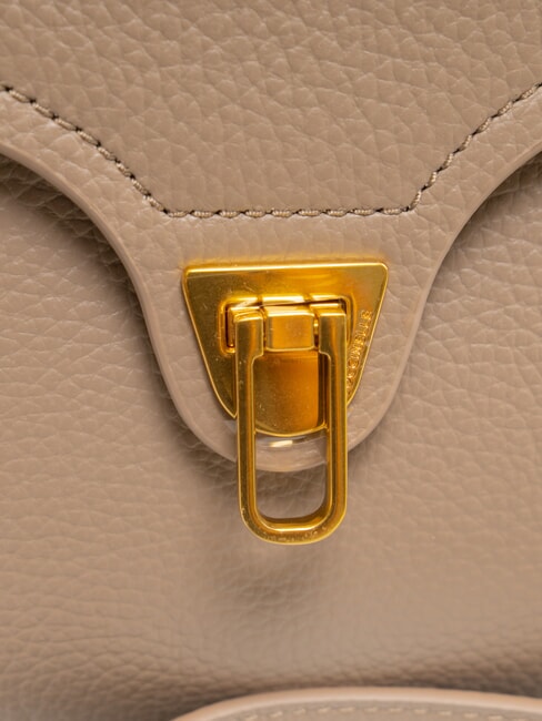 MARVIN Mini-Handtasche aus Leder mit Schultergurt warmes Taupe - Damentaschen