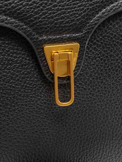 MARVIN Lederhandtasche mit Schultergurt Schwarz - Damentaschen