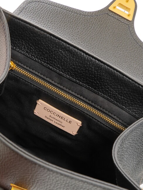 MARVIN Lederhandtasche mit Schultergurt Schwarz - Damentaschen