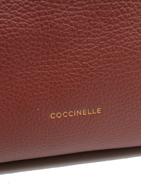 RHEA Leder-Umhängetasche mit Schultergurt Brandy - Damentaschen